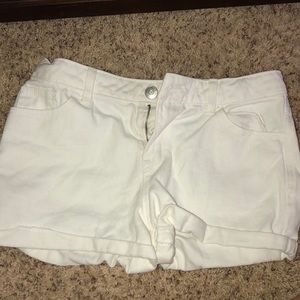 White Jean Shorts